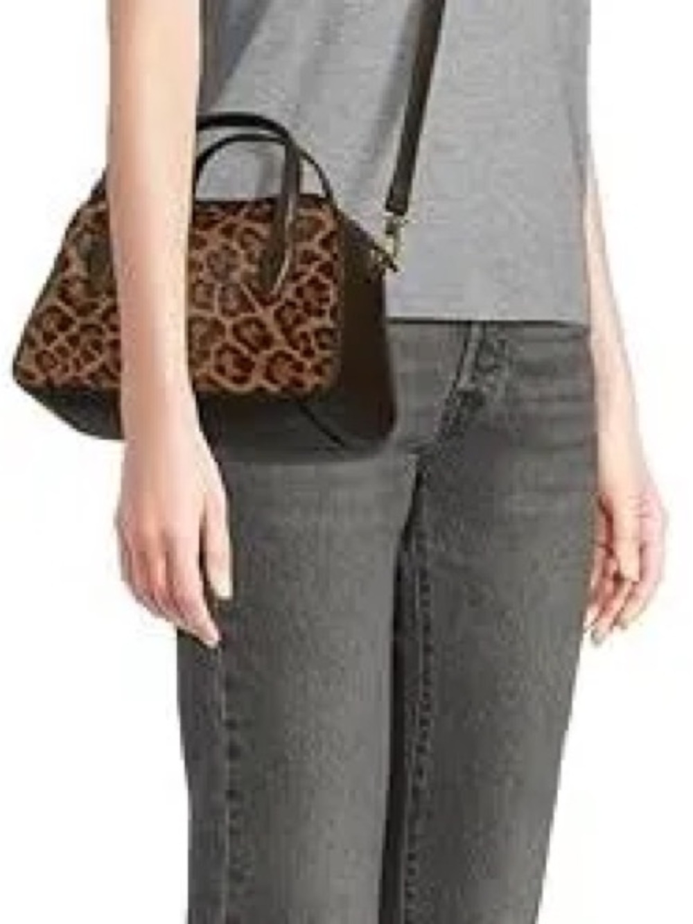 Madewell calf hair leather Leather Satchel - never used NEW no tag